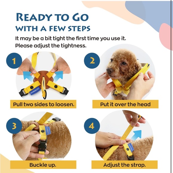 No Pull Dog Harness Adjustable Lightweight, No Choke, Leather, Heavy Duty - Picture 7 of 13